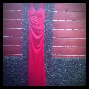 Woman in Red long Dress